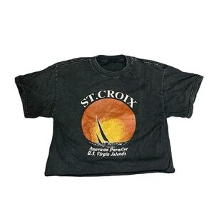 Black Brandy Melville Cropped Shirt